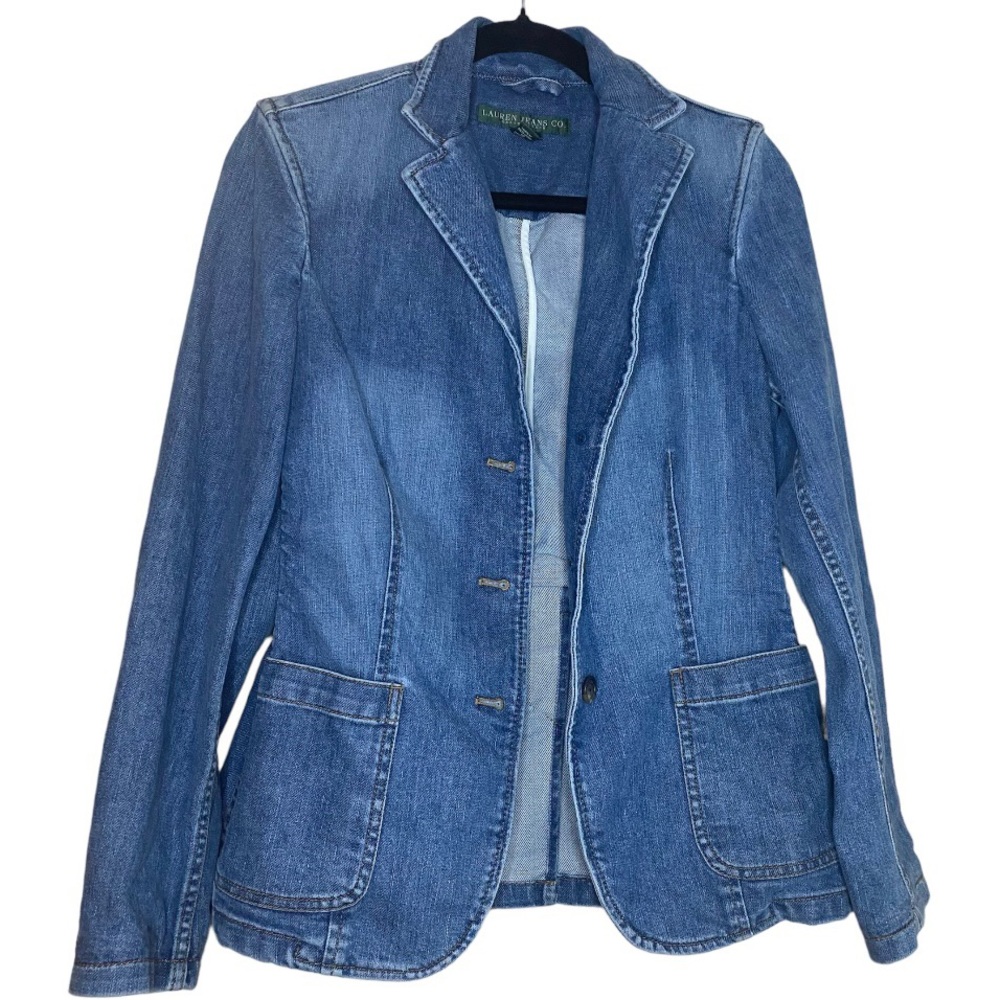 Lauren Jeans Co. Ralph Lauren Blue Jean Jacket  / Blazer Size M